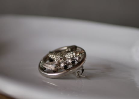 Brooch, Swallow and Muguet