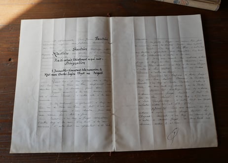 フランス　ビンテージ　公文書　1976年
