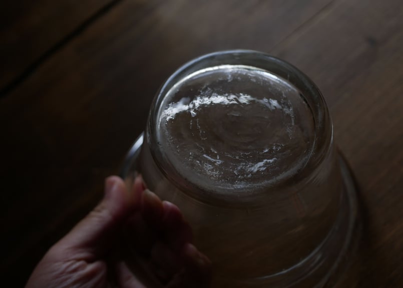 ガラスのコンフィチュールポット 大きい方 フランスアンティーク