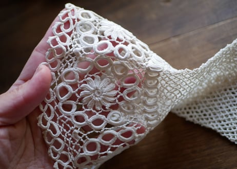 クロッシェレース　グローブ　フランスアンティーク　ブロカント