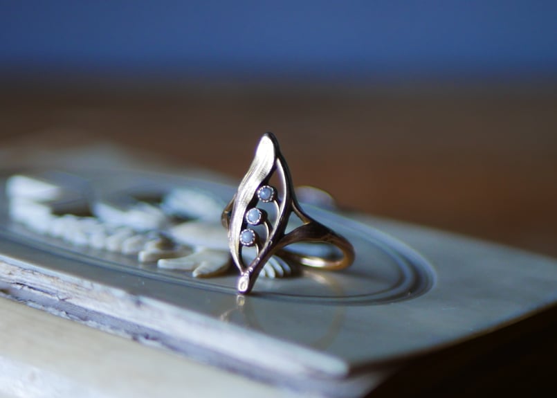 FIX フランスアンティーク 鈴蘭モチーフ すずらん 指輪 リング