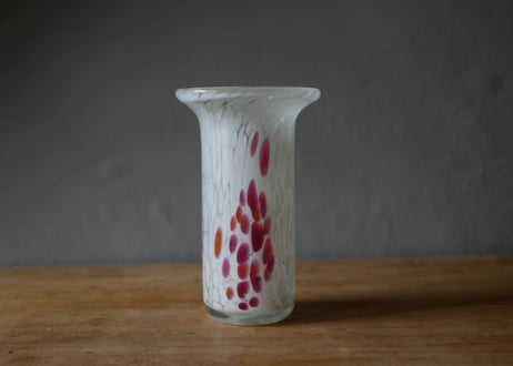 オパリンガラス　フラワーベース　花器　花瓶　フランスヴィンテージ