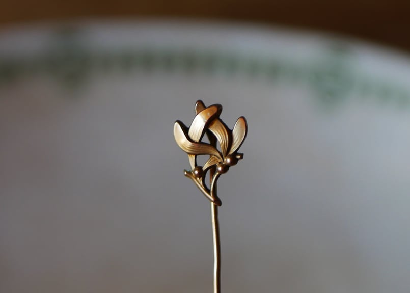 FIX 宿り木 ハットピン クラヴァットピン フランスアンティーク