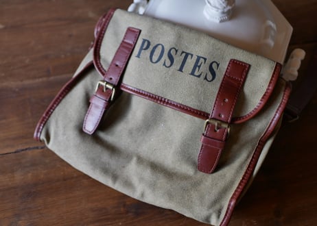 POSTES  vintage ショルダーバッグ　フランスの郵便配達員　フランスアンティーク