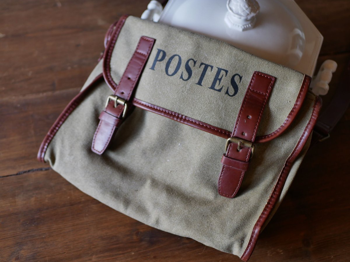 POSTES vintage ショルダーバッグ フランスの郵便配達員 POSTES vintage ショルダーバッグ フランスの郵便配達員