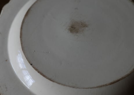 montereau モントロー 花リム plate フランスアンティーク クレイユモントロー