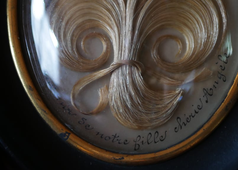 ルリケール　ヘアアート　ゴシック調　1900年製　フランス　アンティーク ルリケール ヘアアート ゴシック調 1900年製 フランス アンティーク