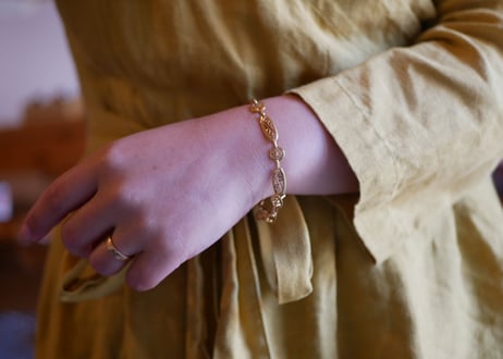 filigree bracelet, Gold plated