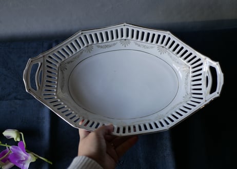 パニエ皿　華やかな器　フランスアンティーク