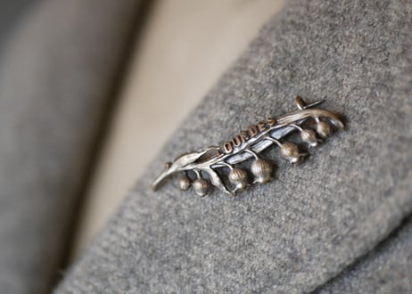 すずらん　ブローチ　フランスアンティーク　鈴蘭　ブロカント