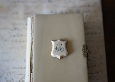 フランスアンティーク　祈祷書 ミセル 聖書　モノグラム　アイボリー