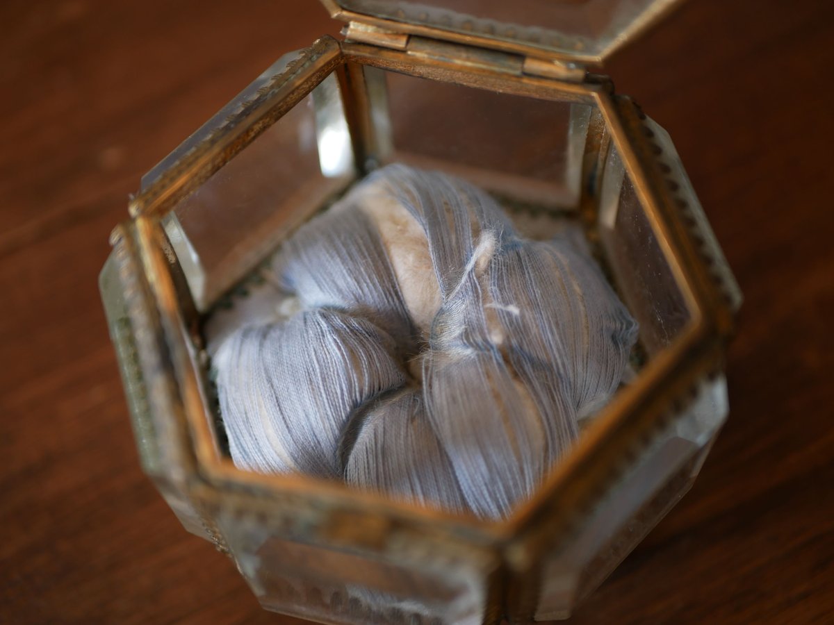 7．フランスアンティーク オルモル ガラスのジュエリーボックス