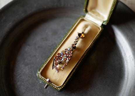 vintage brooch 【きらきらキリン】