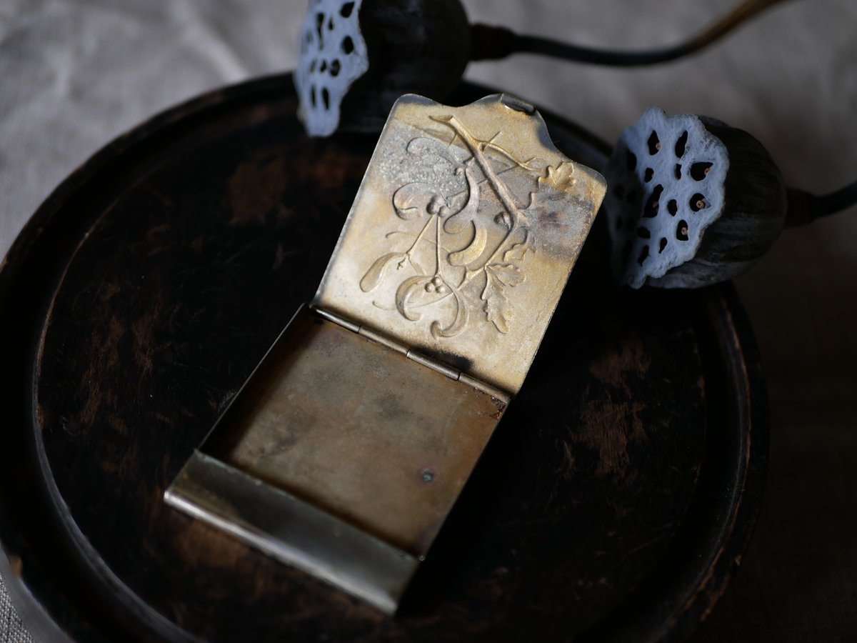 ヤドリギ マッチケース 宿り木 フランスアンティーク アンティークの