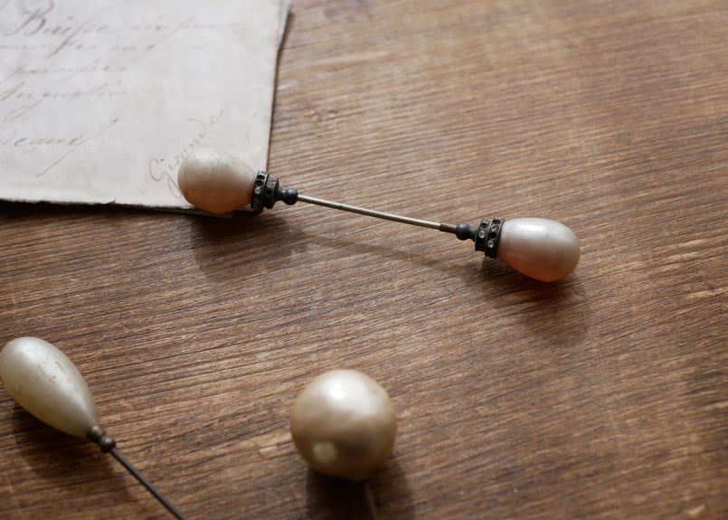 ハットピン 4本 セット フランスアンティーク ブロカントのある暮らし