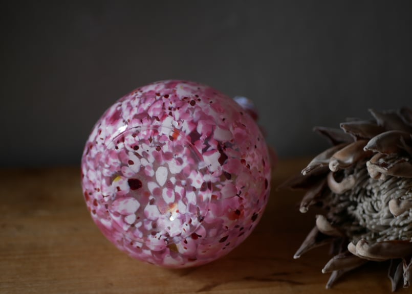 クリシー オパリンガラス フラワーベース 花器 ブロカント フランス 