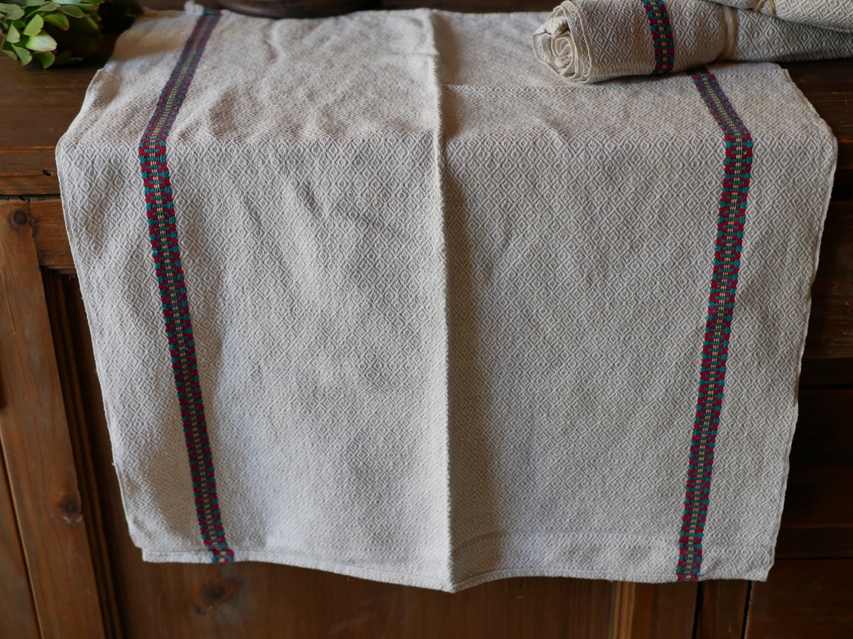 バスク リネン トーション インディゴ キッチン クロス フランス