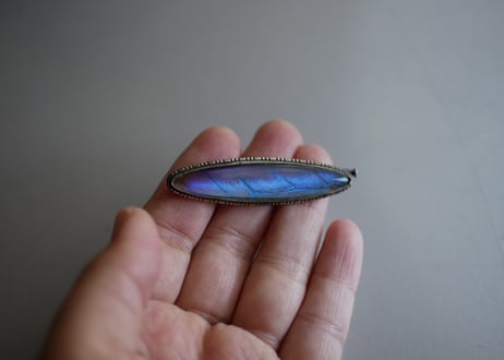 純銀　モルフォ蝶　ヴィンテージブローチ　ブロカントのある暮らし　アンティーク