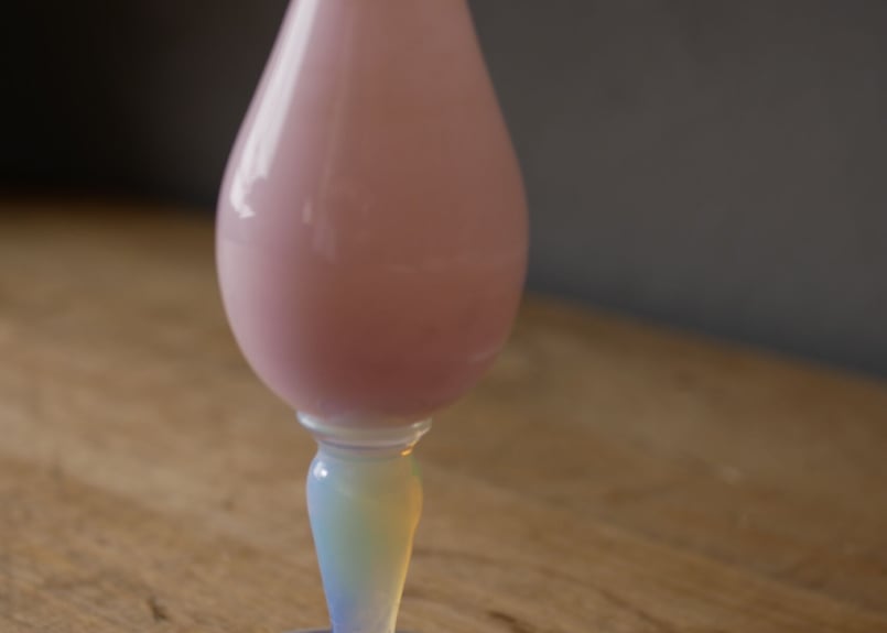 no.6 オパリンガラス フラワーベース フランスヴィンテージ ブロカント