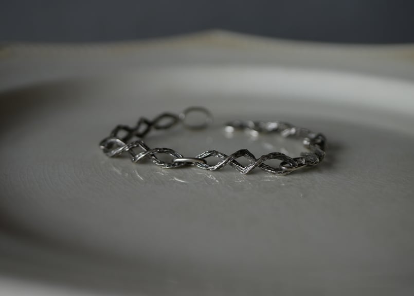 純銀製 蟹マーク シルバーブレスレット フランスヴィンテージ