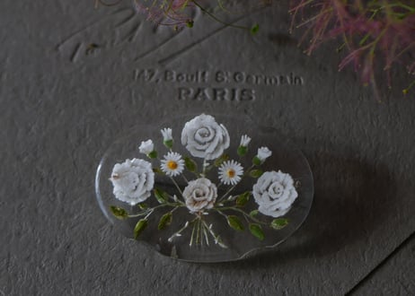 Flower Bouquet フラワーブーケ　ルーサイトブローチ　ヴィンテージブローチ　フランス