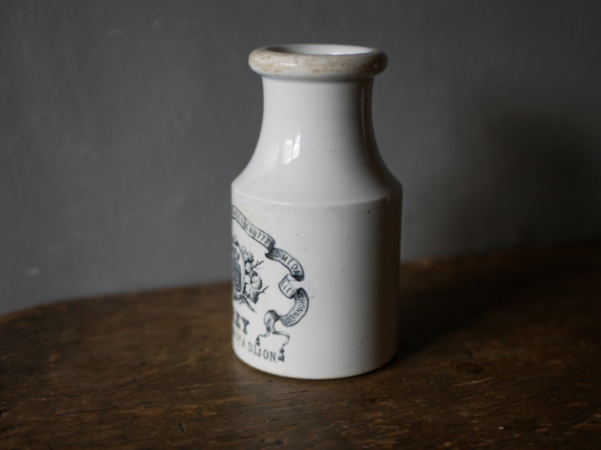 クレイユモントロー DIJON マスタードポット フランスアンティーク