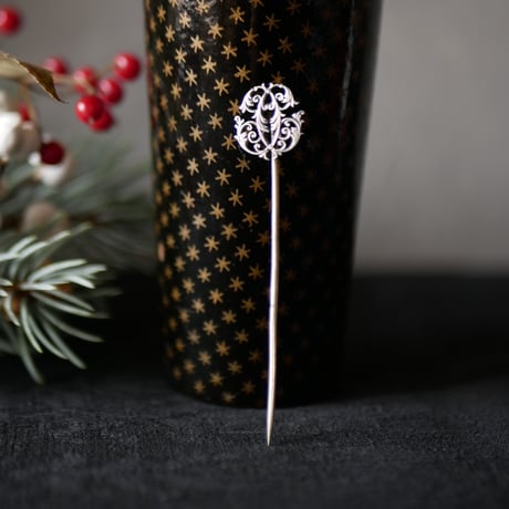 ヴィンテージ グラスストーン ハットピン ヴィンテージ グラスストーン