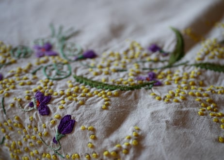 mimosa table cloth