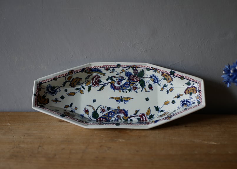 ♪フランスアンティーク GIEN ジアン ラヴィエ ランソー 小鳥 フランス