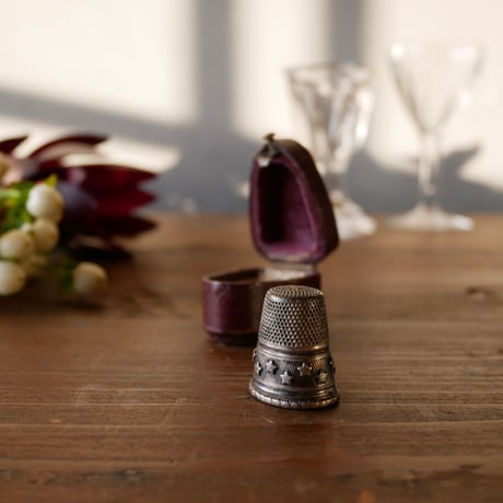 純銀 ヤドリギ フレンチシルバー 指ぬき フランスアンティーク