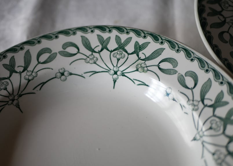 激安の 深皿 ヤドリギ フランスアンティーク 宿り木 brocante | mamantique 食器
