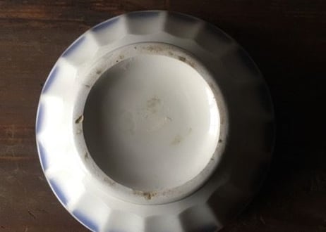 仏アンティーク 　カフェオレボウル　うろこ