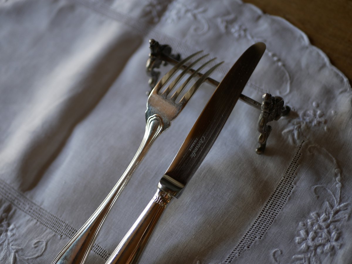 【フランス／クリストフル】純銀／デザートナイフ 6本セット クリストフル｜クリストフルシルバー カトラリー