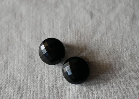 フレンチジェット　イヤリング　フランスヴィンテージ　ブロカントのある暮らし