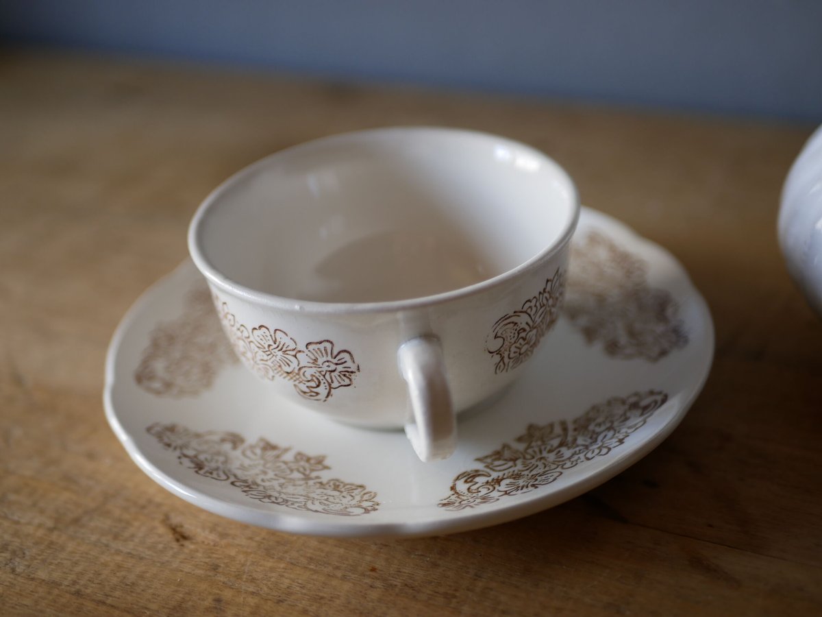 カップ3客 ディゴワン・サルグミンヌ フランスアンティーク ディゴワン