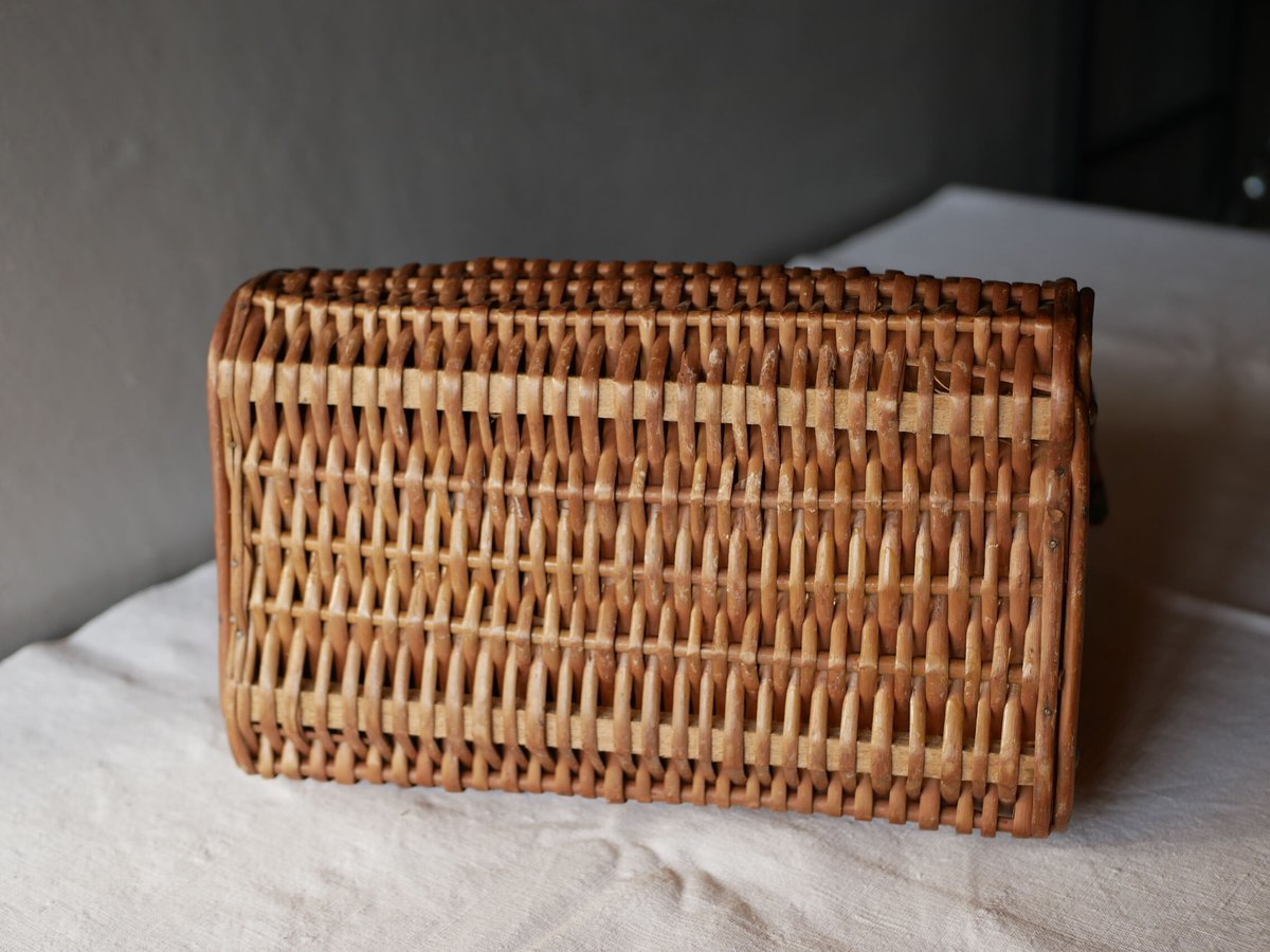 パニエ 籠バッグ フランスアンティーク ブロカント | mamantique