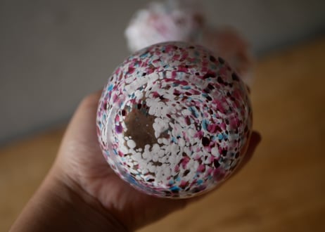 クリシー　フラワーベース　花器　オパリンガラス　フランスアンティーク　ブロカントのある暮らし