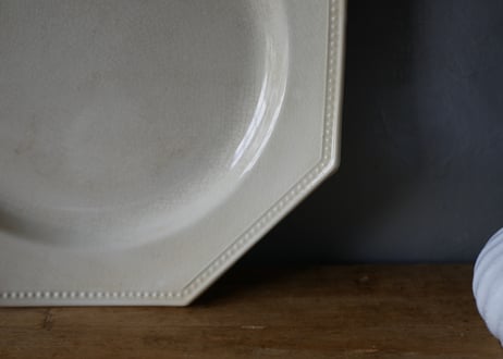 no.2  MONTEREAU クレイユモントロー　オクトゴナル　フランスアンティーク　アンティーク皿