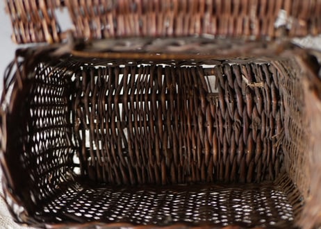 小さめサイズのパニエ　panier　アンティークパニエ　フランスアンティーク　ブロカントのある暮らし
