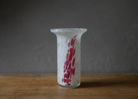 オパリンガラス　フラワーベース　花器　花瓶　フランスヴィンテージ