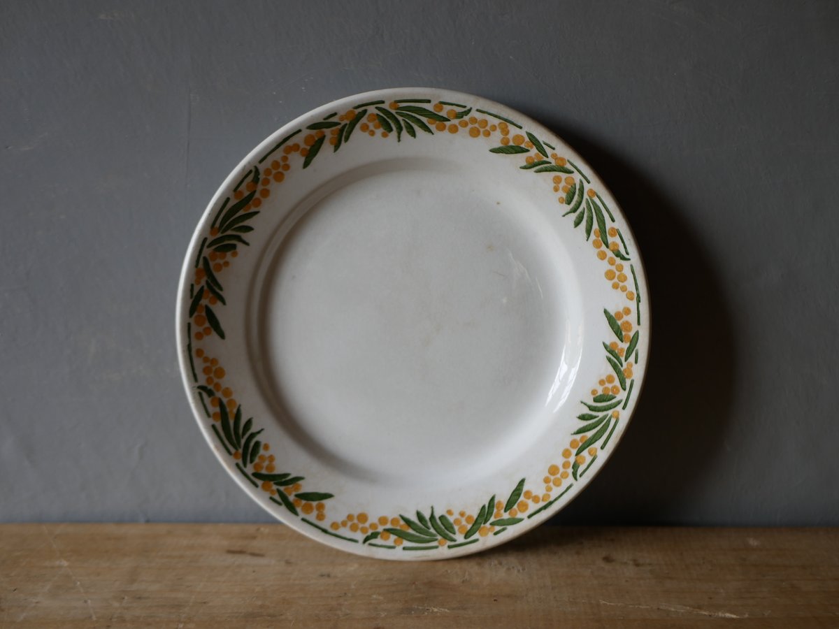 フランスアンティーク　クレイユモントロー クレイユモントロー Creil&Montereau 矢車菊 クリームポット