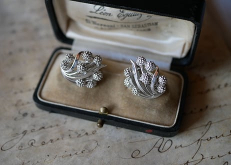 mimosa earrings, CROWN TRIFARI SILVER