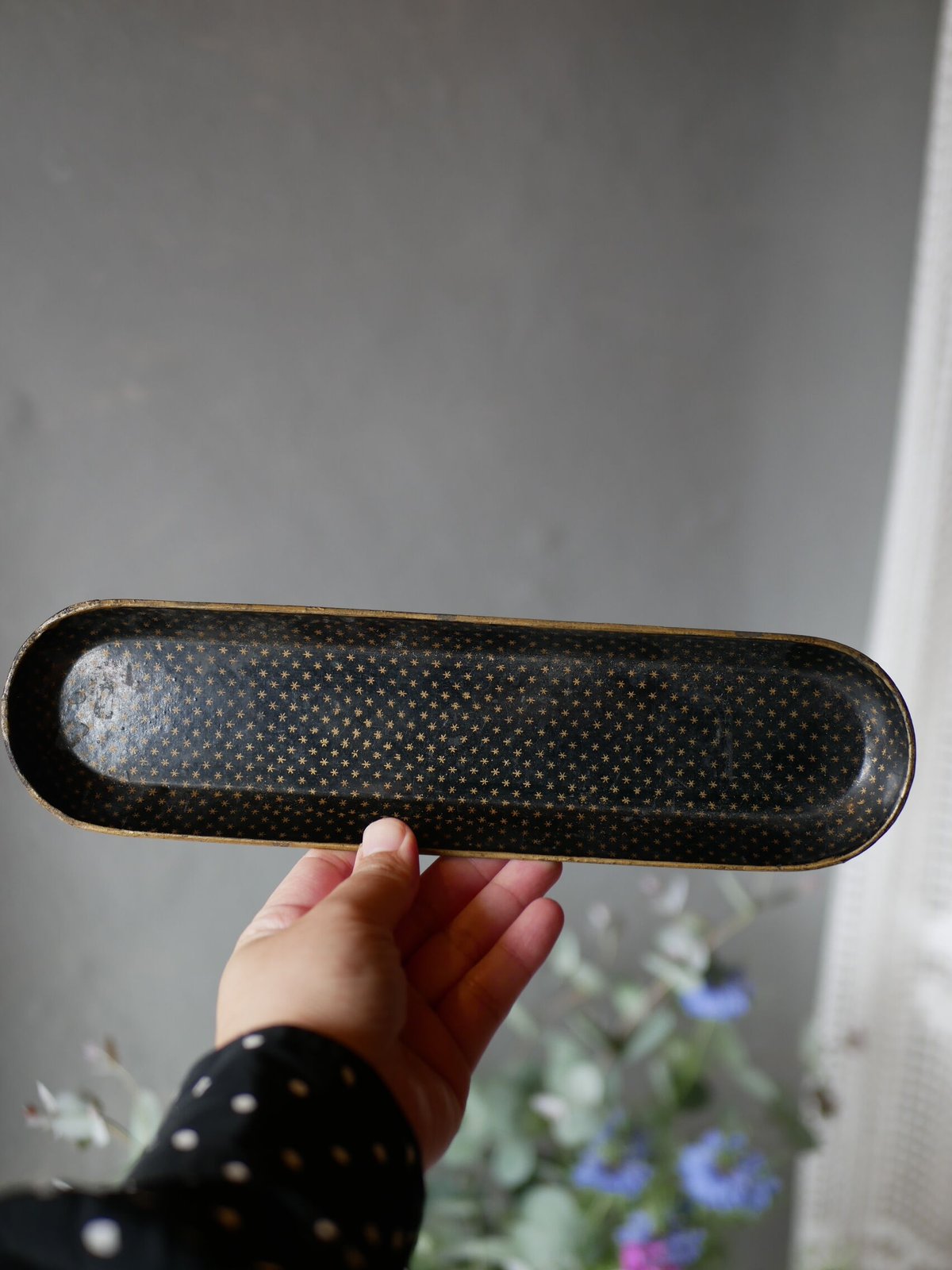 ナポレオン三世 パピエマシェ トレイ ペン置き フランスアンティーク