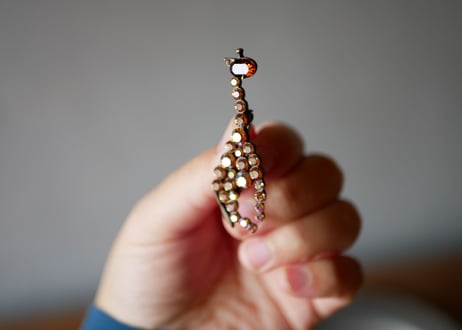 vintage brooch 【きらきらキリン】