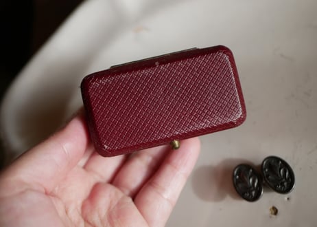 フルールドリス　カフスボタン　フランスアンティーク　アンティークファッション