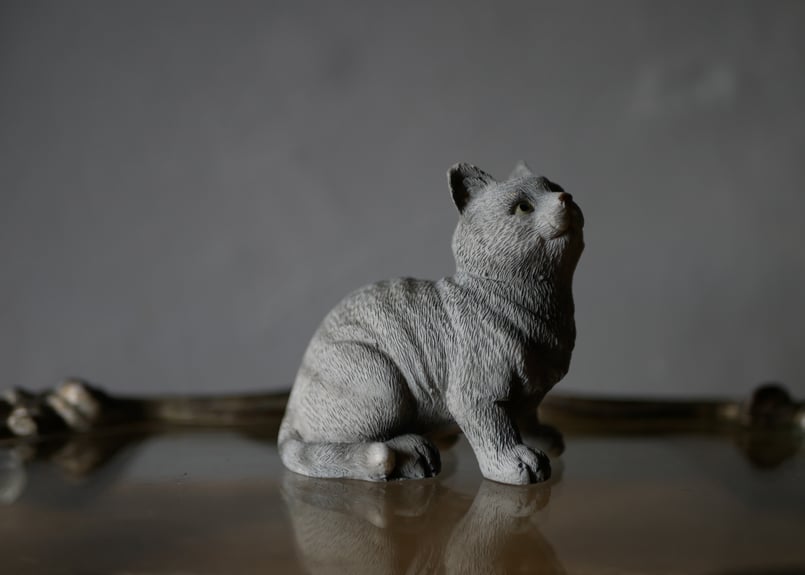 Chat ねこ Vide poche シルバートレイ　フランスヴィンテージ Chat ねこ Vide poche シルバートレイ フランスヴィンテージ