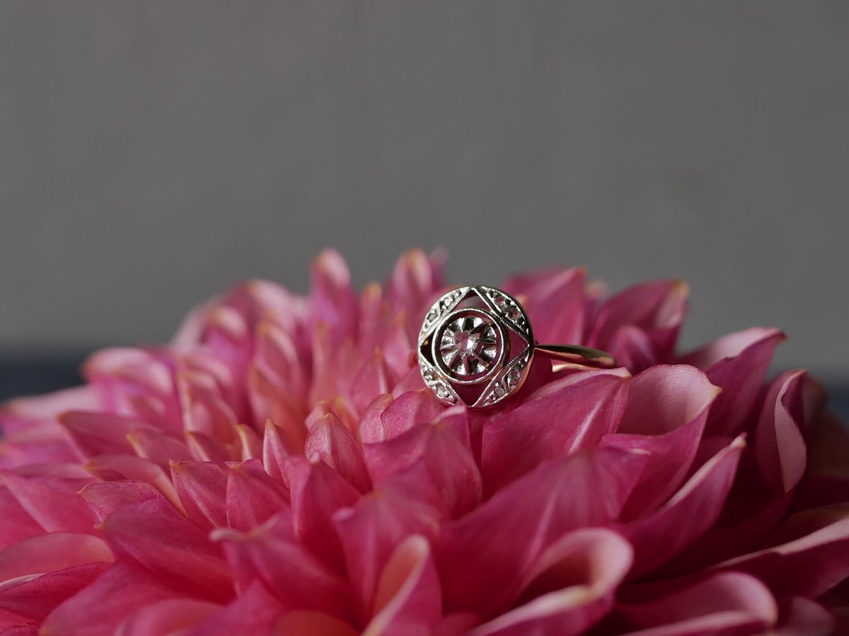 M128-3 アンティーク アールデコ ピンク古ガラス 金彩 花文プレート4枚 M128-3 アンティーク アールデコ ピンク古ガラス 金彩 花文