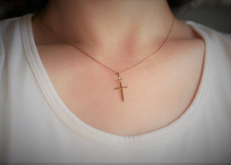 Cross, K18 Pendant top