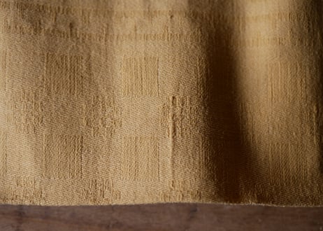 ミモザカラー　テーブルナプキン　モノグラム　花文字　フランスアンティーク　ブロカントのある暮らし