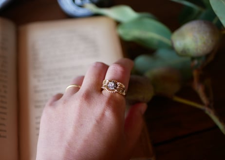 【お取り置き RESERVED】FR-23 antique RING 18K, Ruban